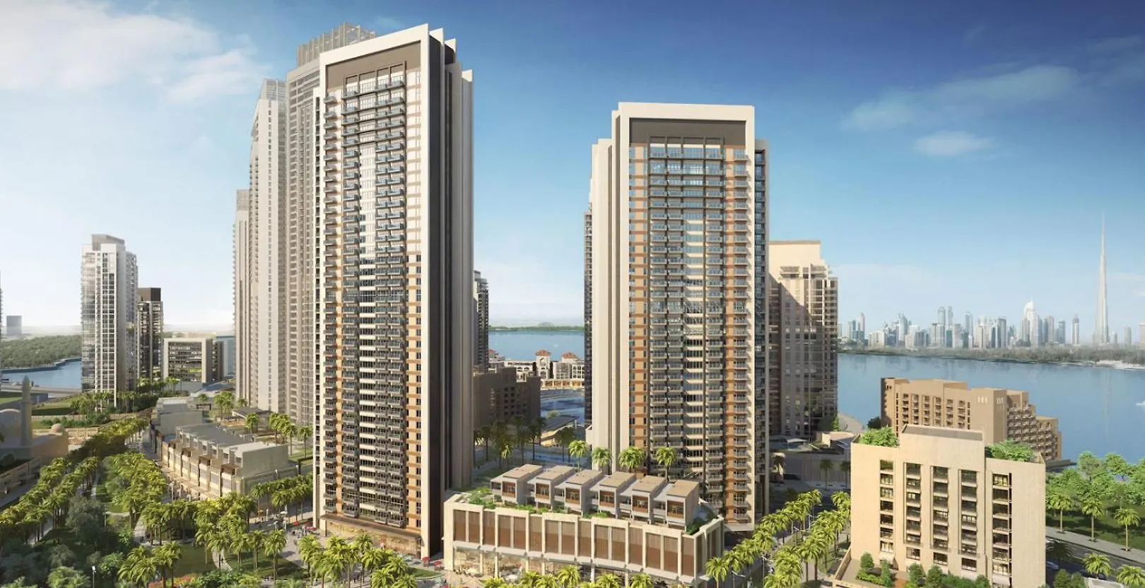 \'Dubai Creek Horizon Tower2\' 1-Bedroom location